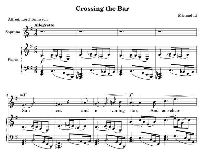 Crossing the Bar